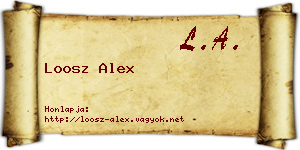 Loosz Alex névjegykártya